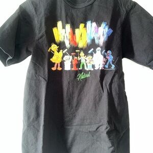 Champion Unisex Adult Size small Black Sesame Street Graphic Tee